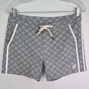 Dandy Del Mar Stirata Swim Trunk Mens 29 Floral Daisy Print Shorts Beach Lounge